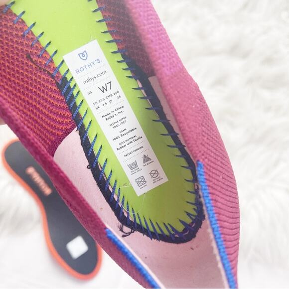 🆕 Rothy’s Women's The Flat in Pomegranate Pop in Pink Size 7 - Picture 8 of 8